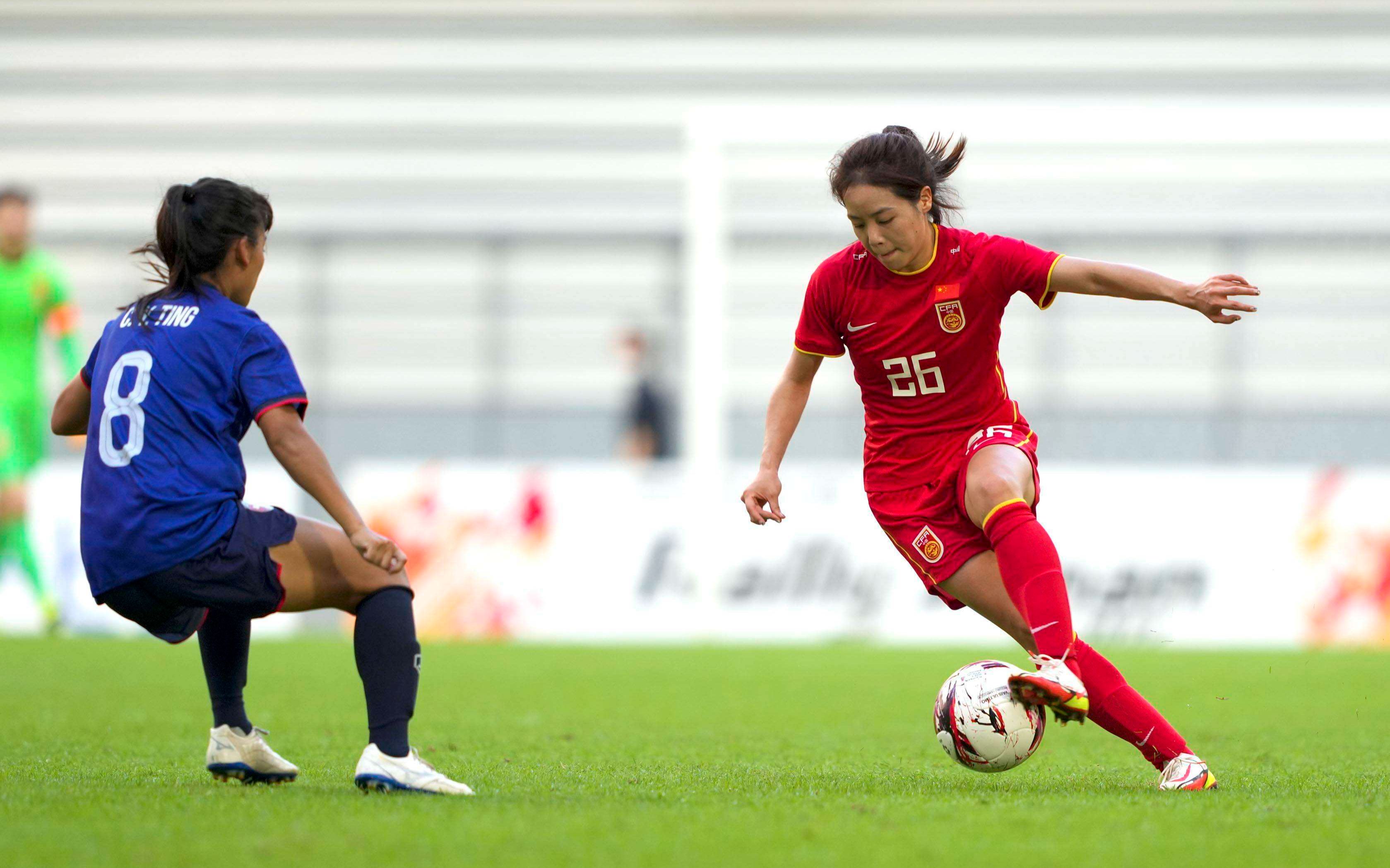 九游体育-东亚杯-中国女足4-2中国台北2球领先被追平邵子钦双响(女足 中国)